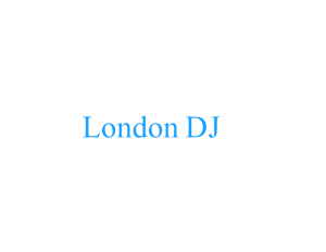 London DJ text logo